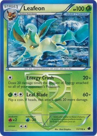 Plasma Freeze Leafeon #11/116 Cracked Ice Holo